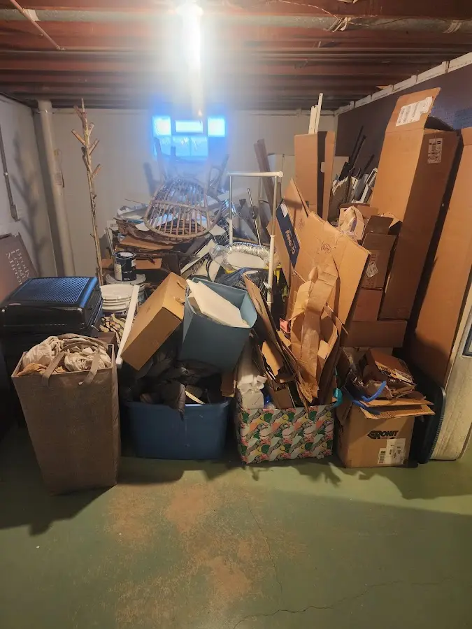 Roll-off dumpster container at job site for 2 Yard Dumpster Rental in Charleroi